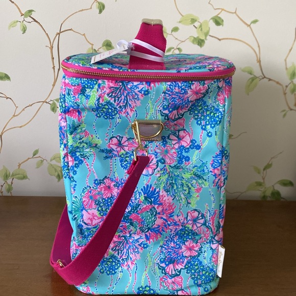 Lilly Pulitzer Insulated Wine Carrier Soft Cooler - Beach Cooler - Picnic - NEW - Picture 8 of 14